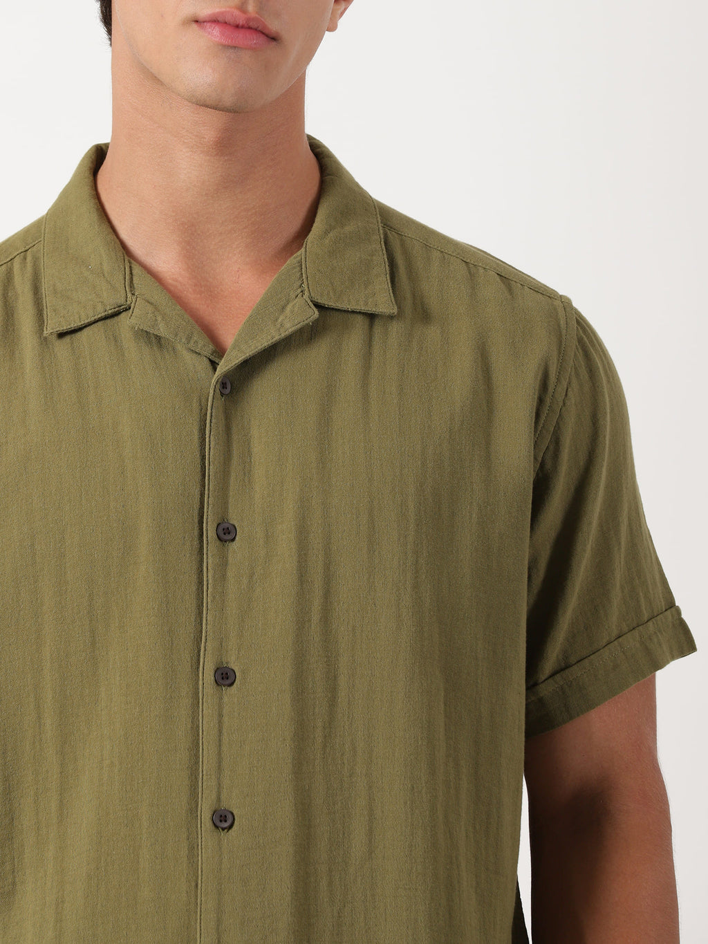 Olive Green Regular Fit Shirt