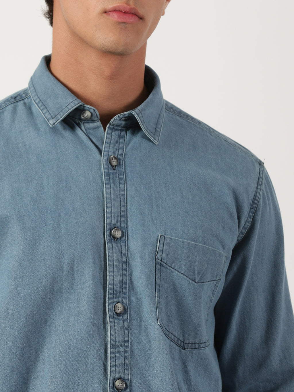 Men Regular Fit Shirt Blue