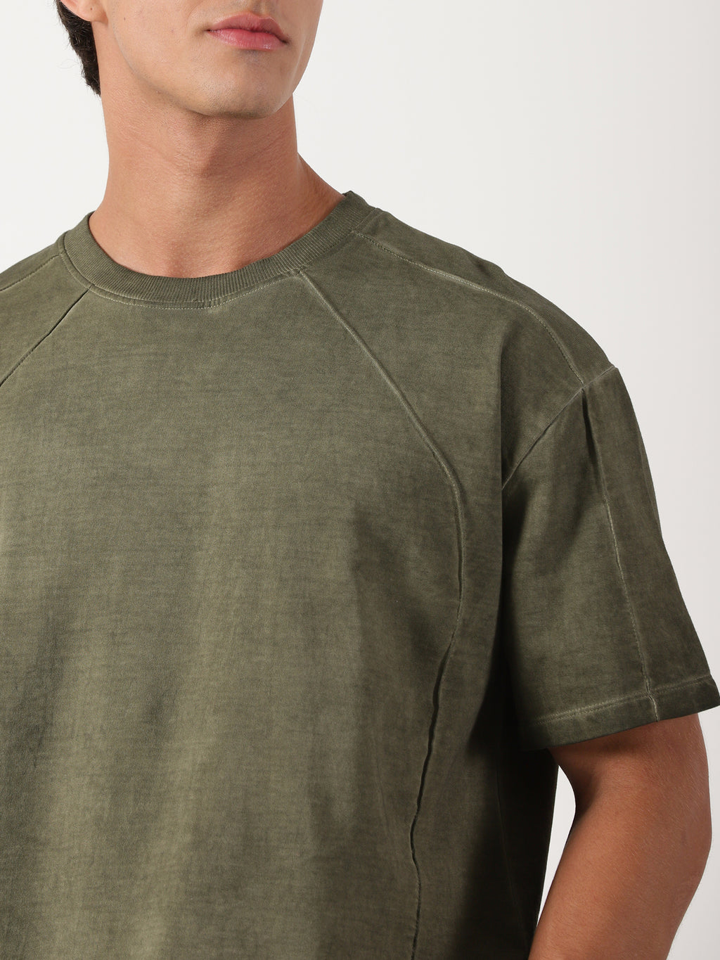 Men Oversized T-Shirt Olive