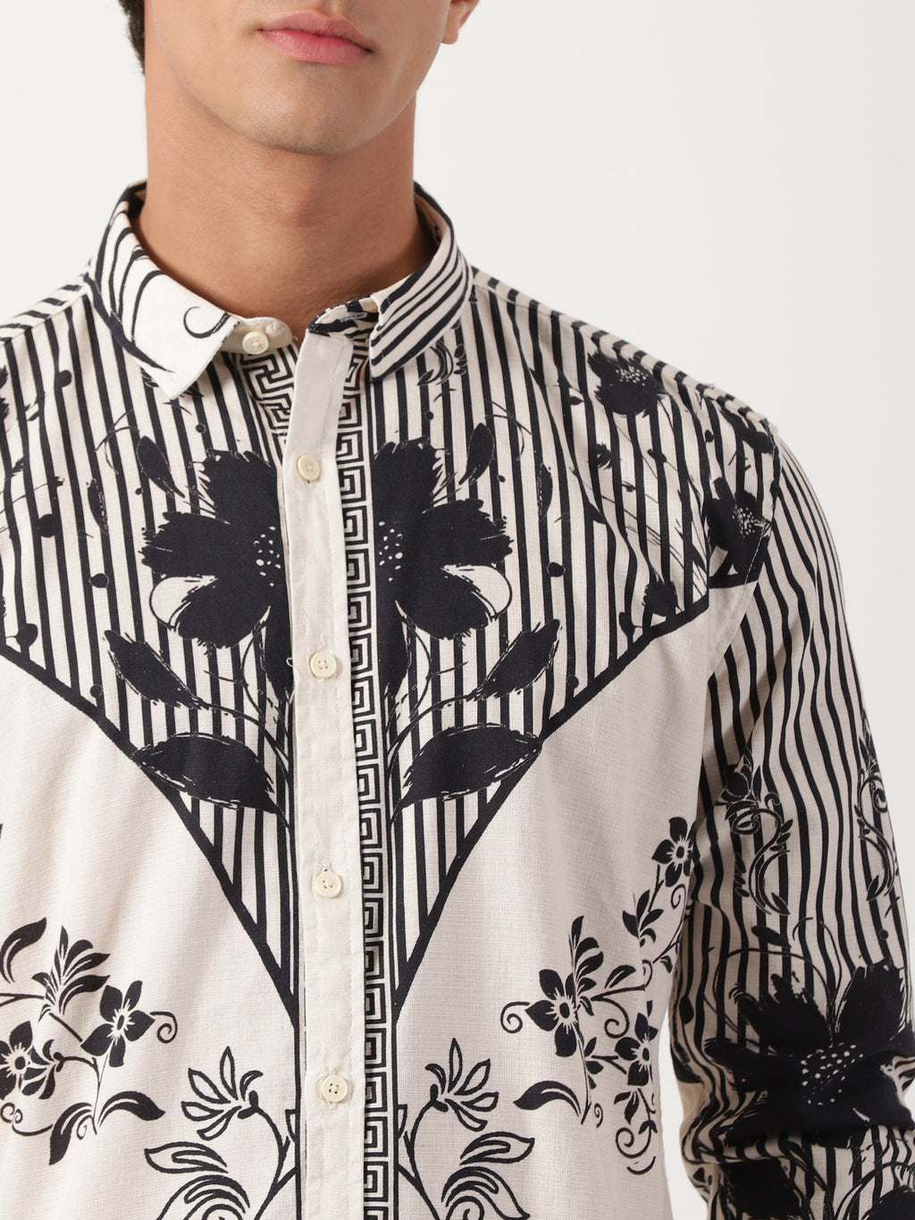 Men Slim Fit Shirt White