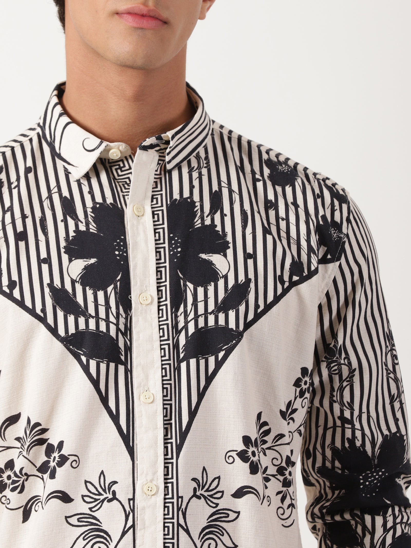 Men Slim Fit Shirt White