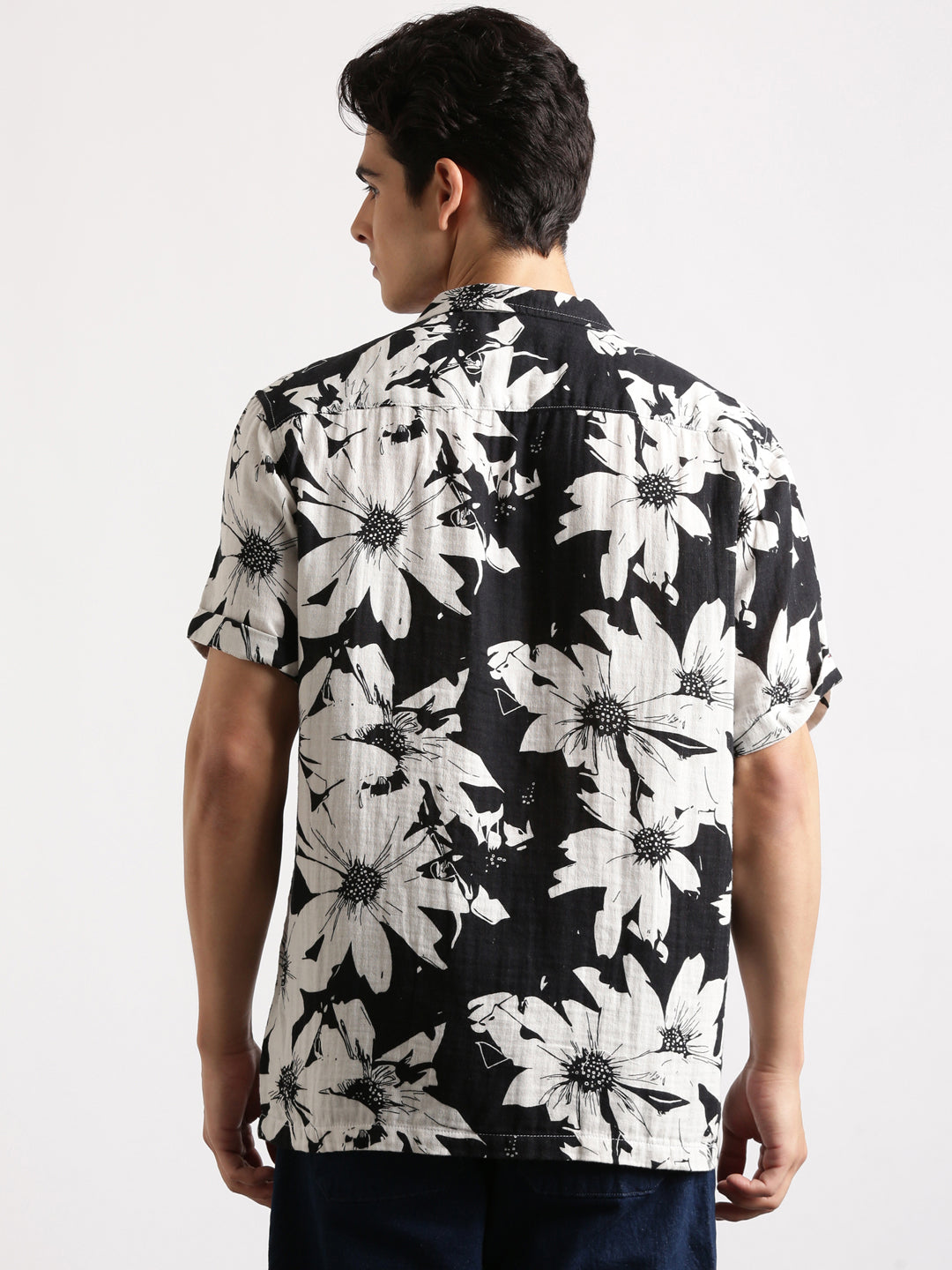 Black White Regular Fit Shirt