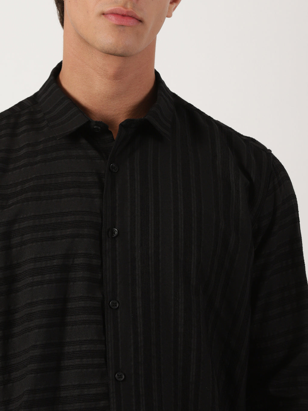 Men Regular Fit Shirt Black