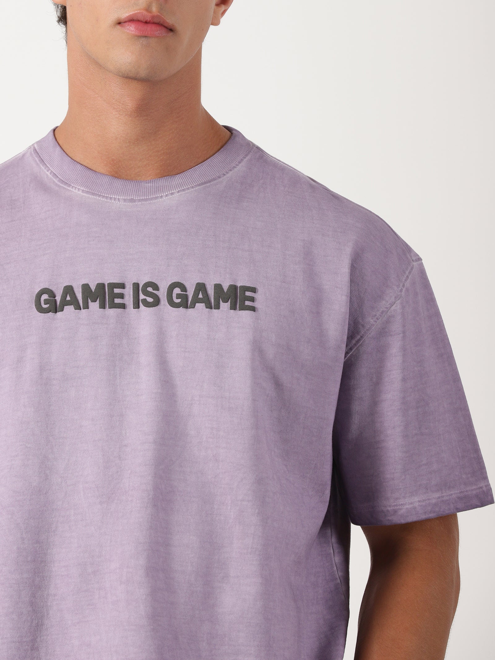 Men Oversized T-Shirt Light Purple