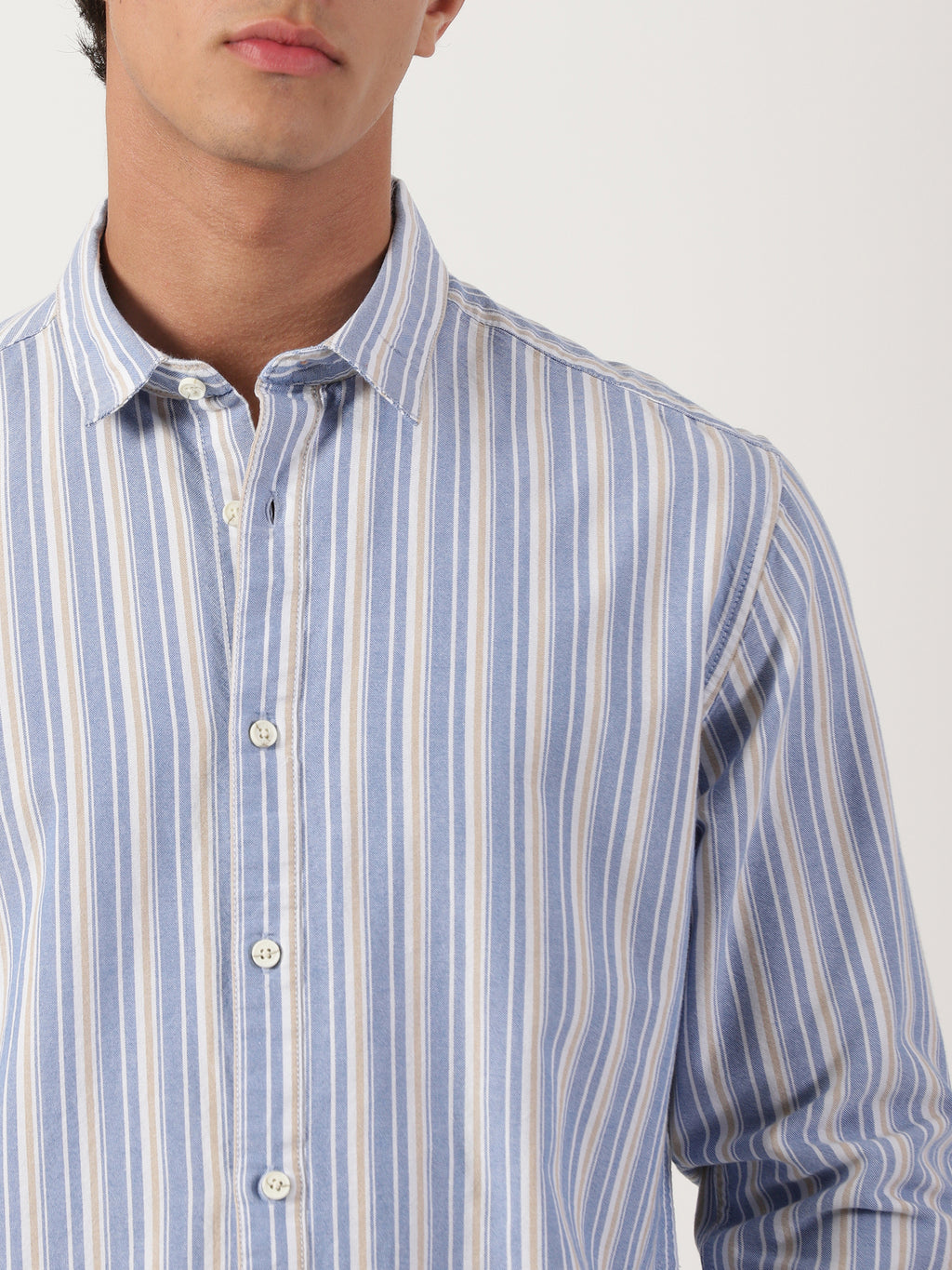 Men Slim Fit Shirt Blue