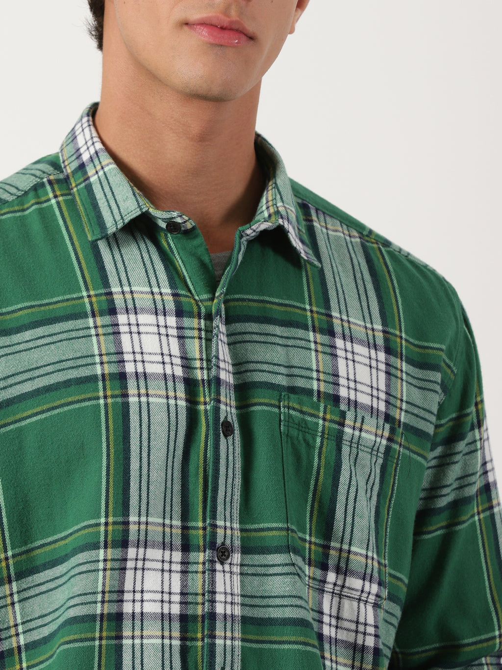 Men Regular Fit Shirt Green