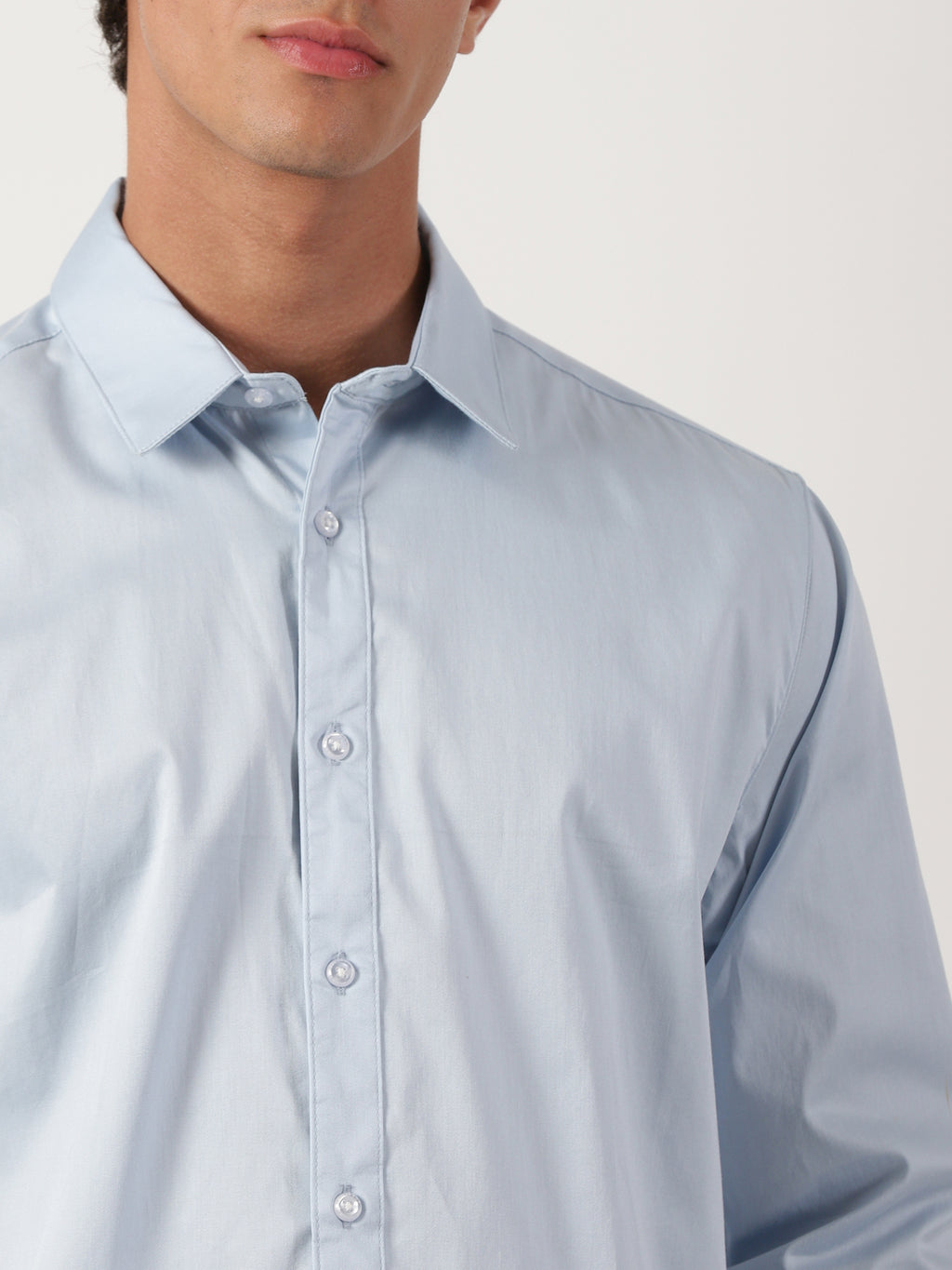 Men Slim Fit Shirt Blue