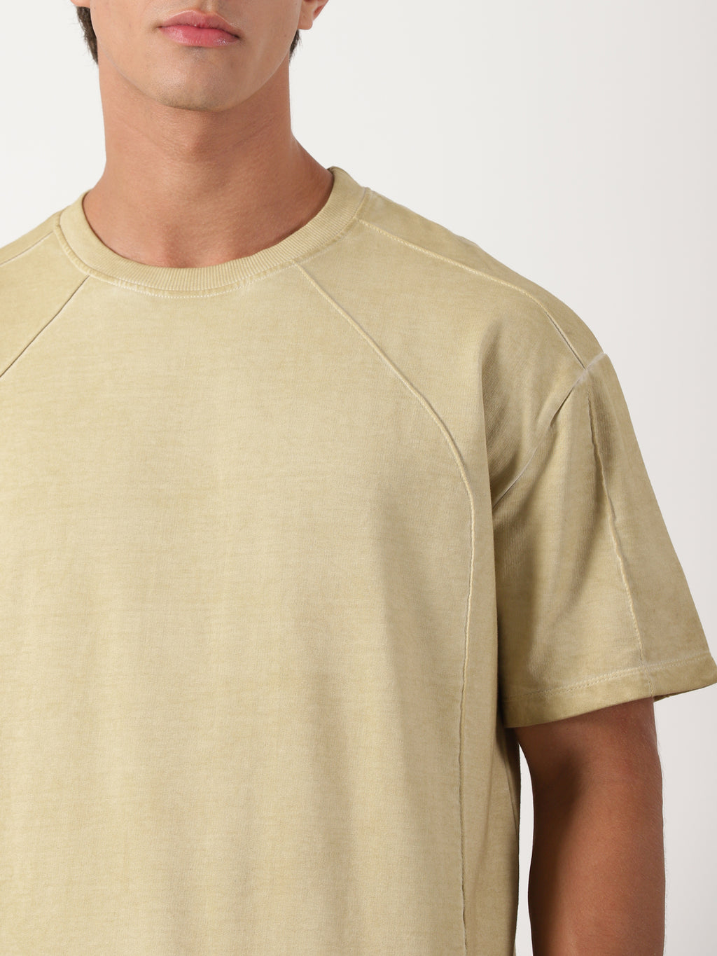 Men Oversized T-Shirt Khaki
