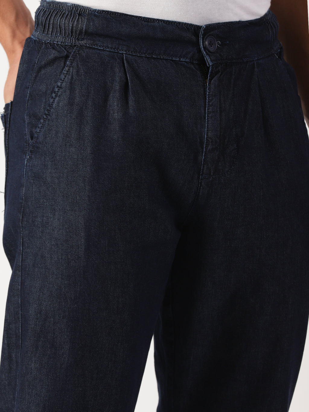 Men Pull Up Pant Non Denim Blue