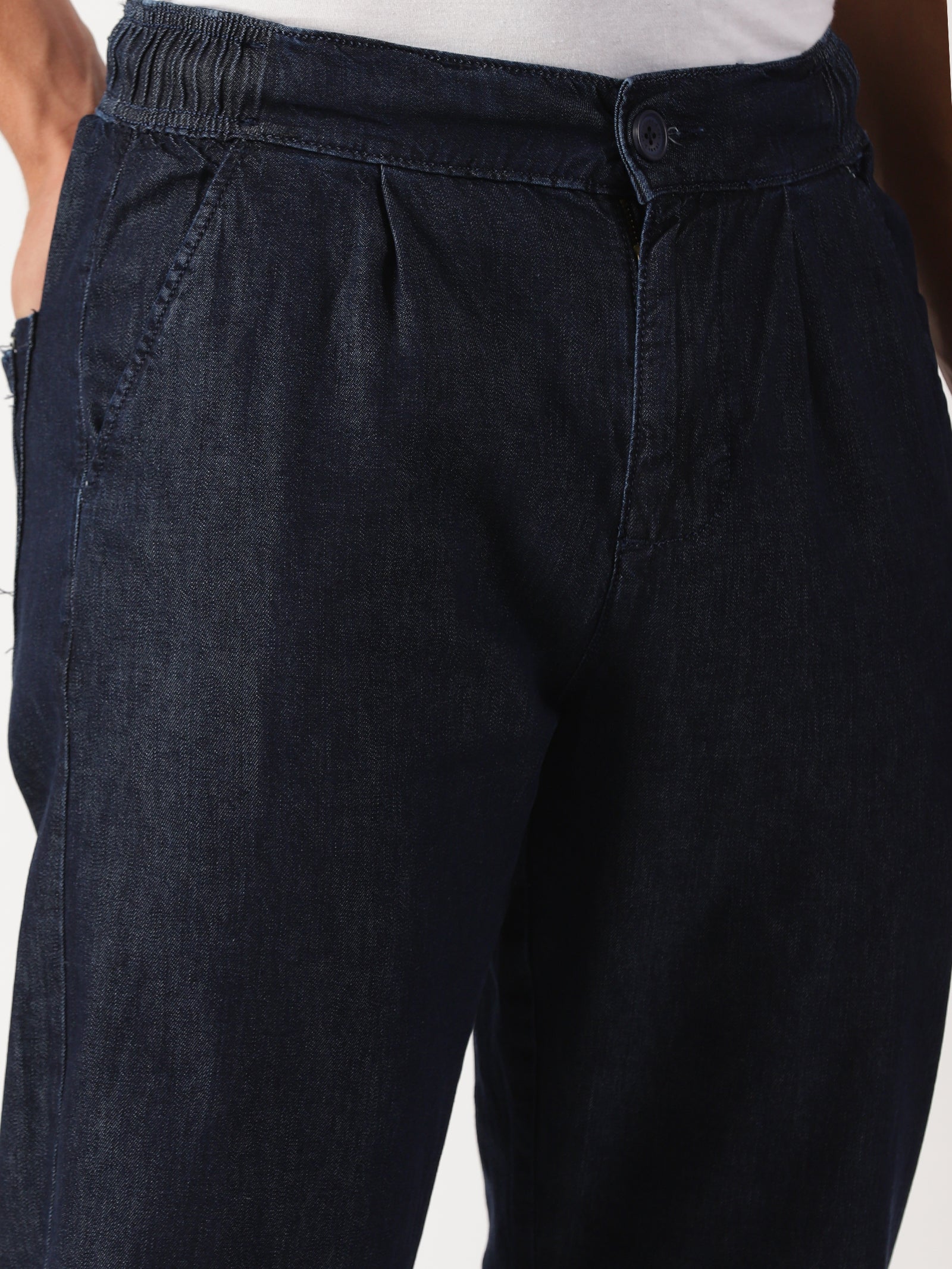 Men Pull Up Pant Non Denim Blue