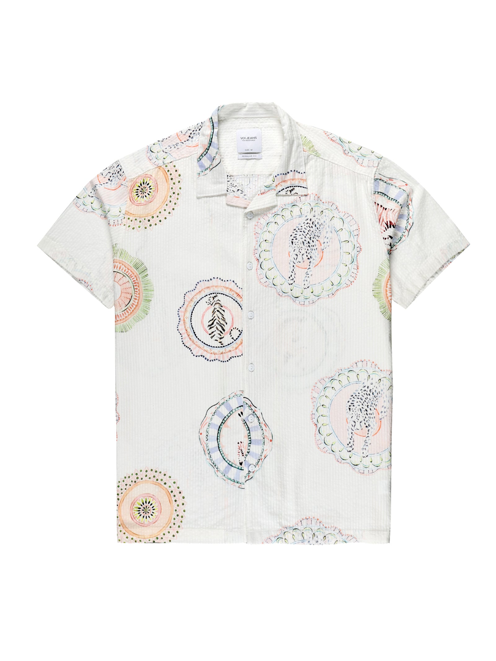 Men Regular Fit Shirt Off White
