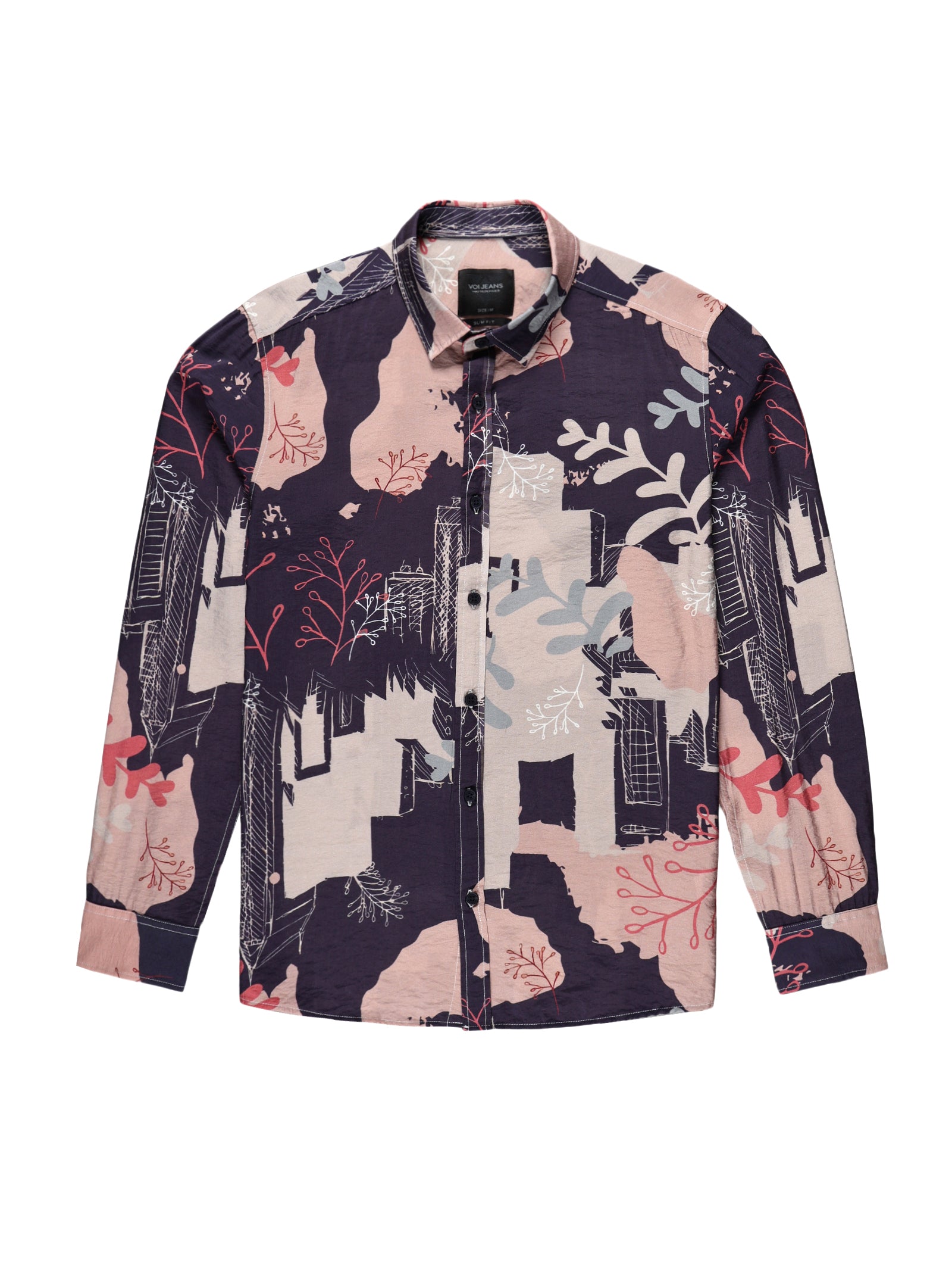 Men Slim Fit Shirt Purple