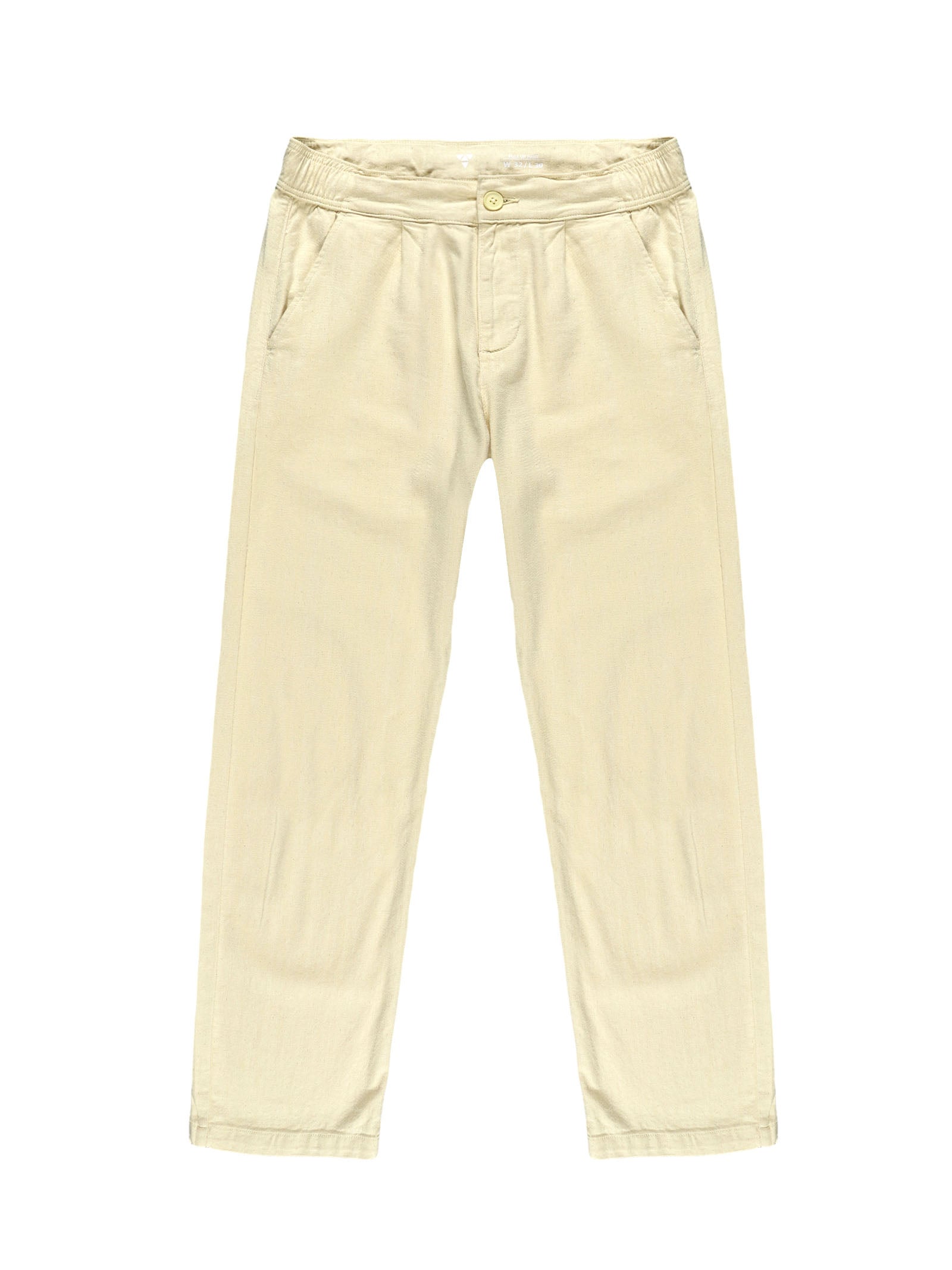 Men Pull Up Pant Non Denim Off White