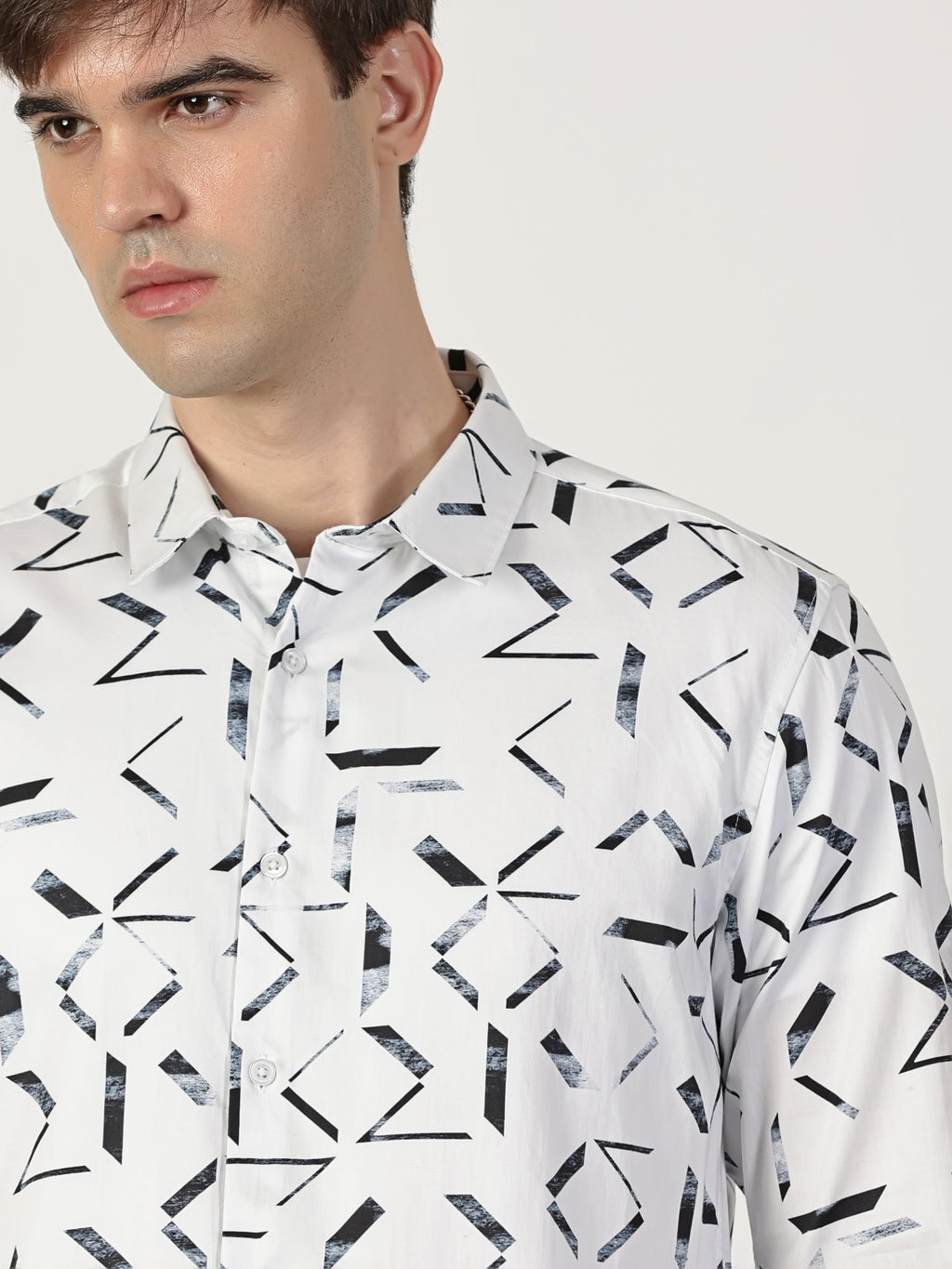 Men Slim Fit Shirt White