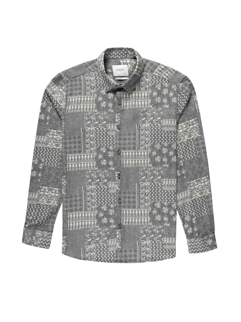 Men Slim Fit Shirt Light Green