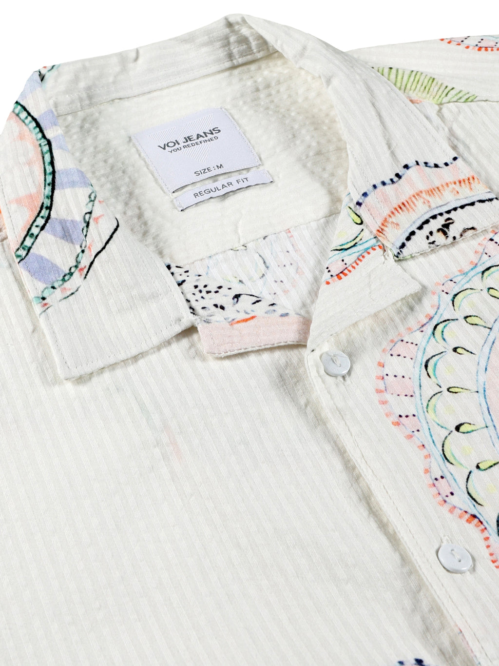 Men Regular Fit Shirt Off White
