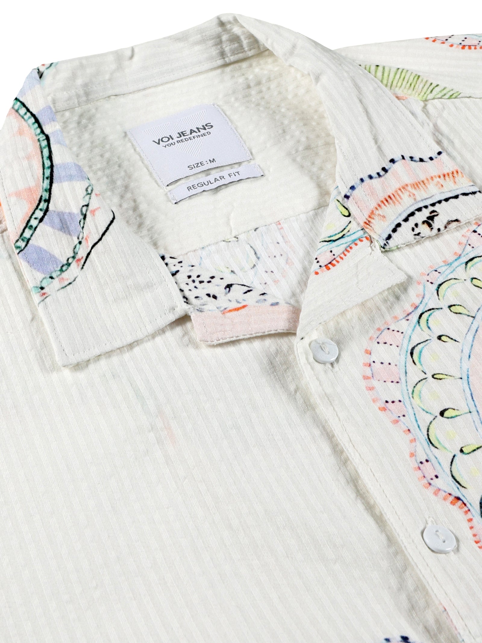 Men Regular Fit Shirt Off White