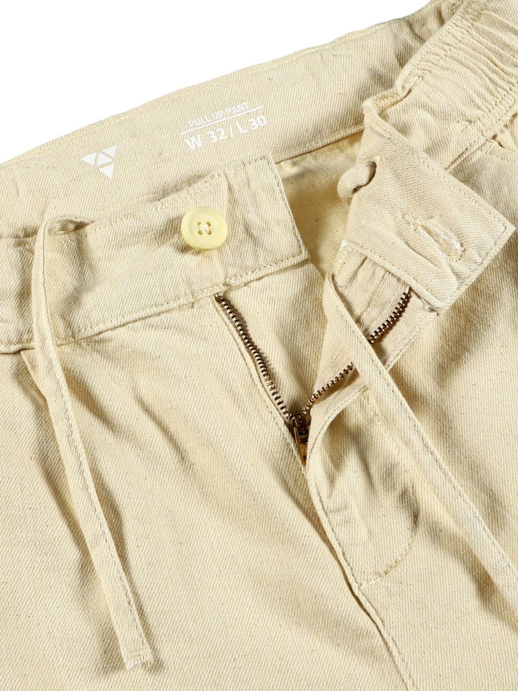 Men Pull Up Pant Non Denim Off White