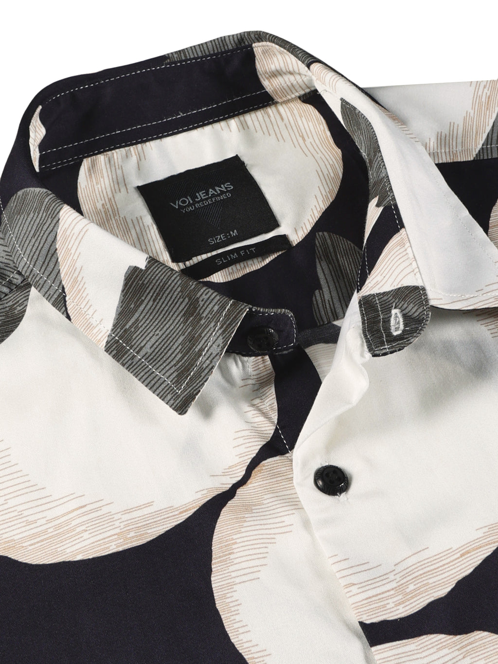 Men Slim Fit Shirt Off White