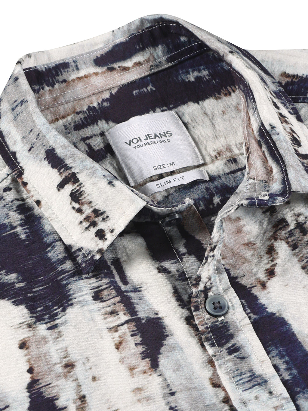 Men Slim Fit Shirt Off White