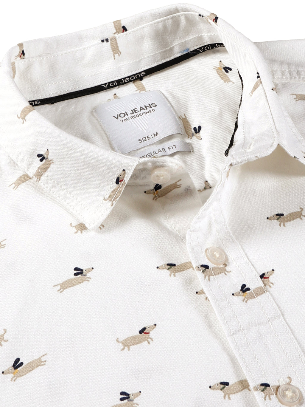 Men Regular Fit Shirt White