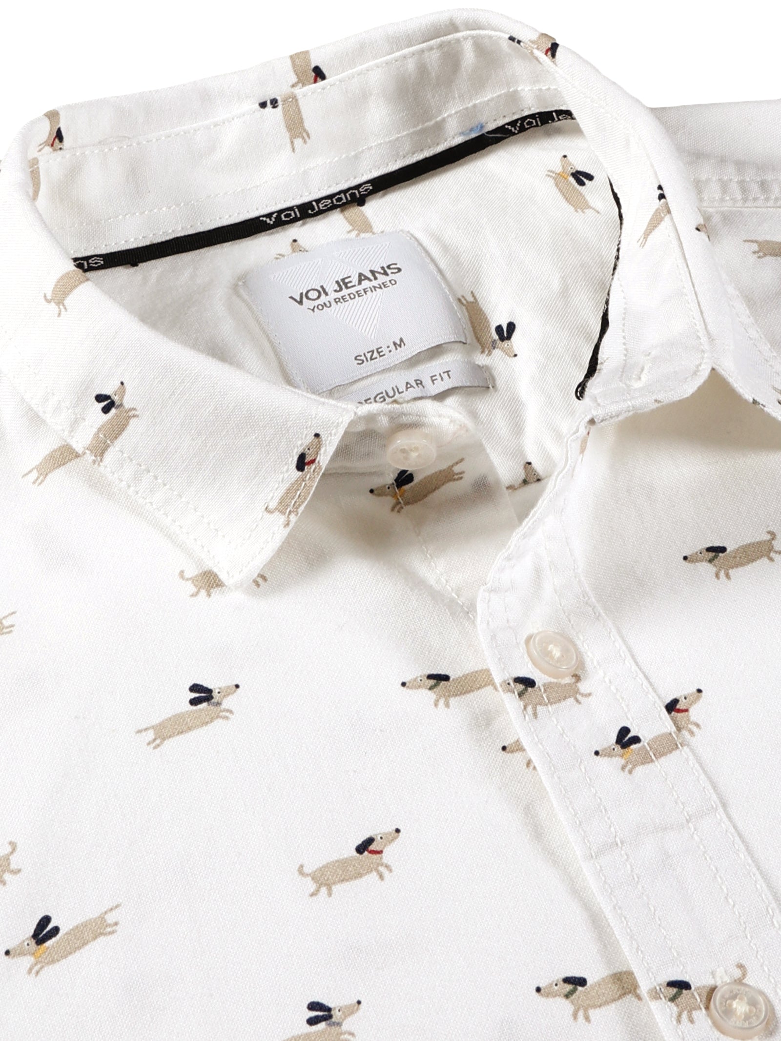 Men Regular Fit Shirt White