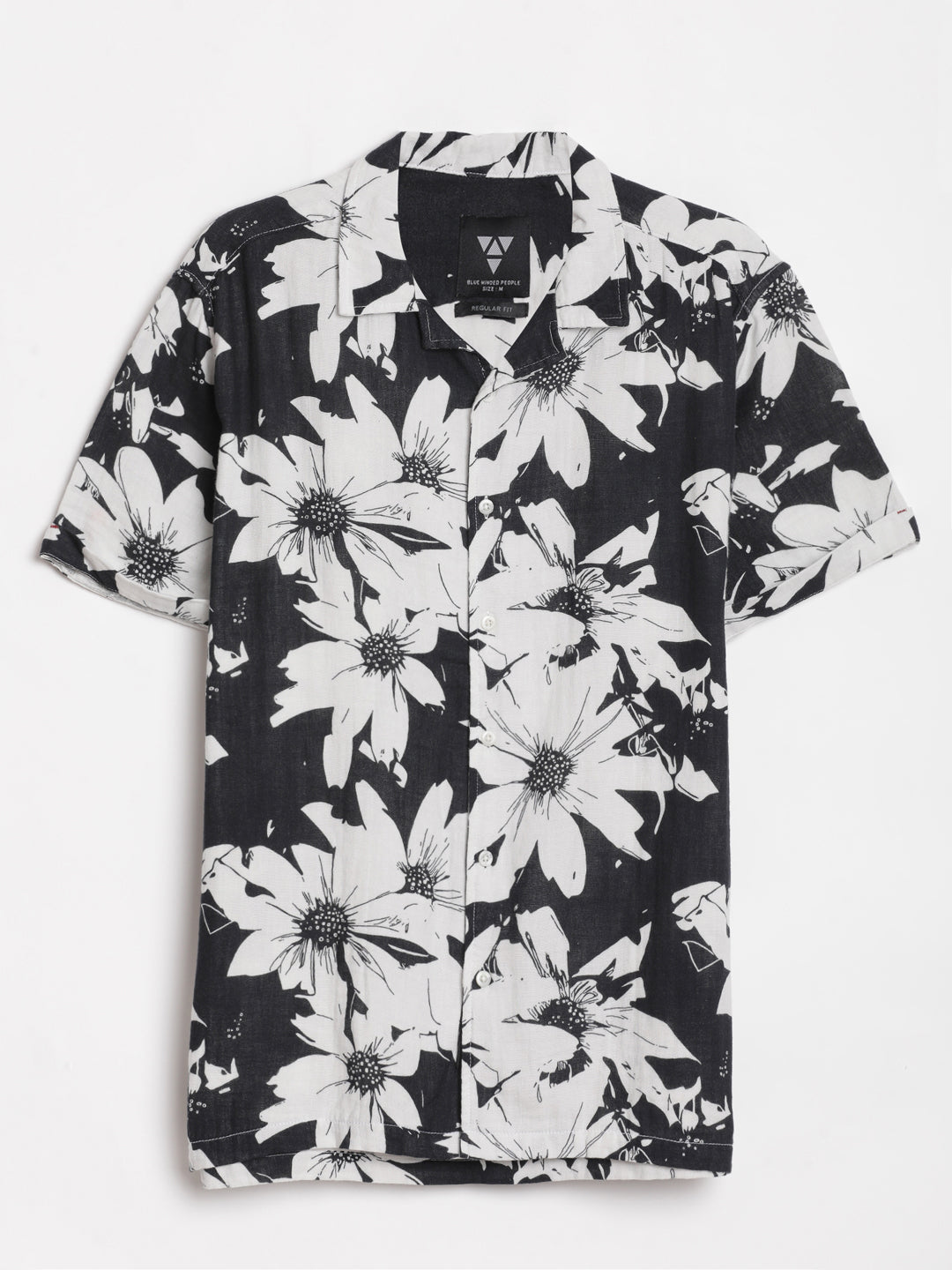 Black White Regular Fit Shirt