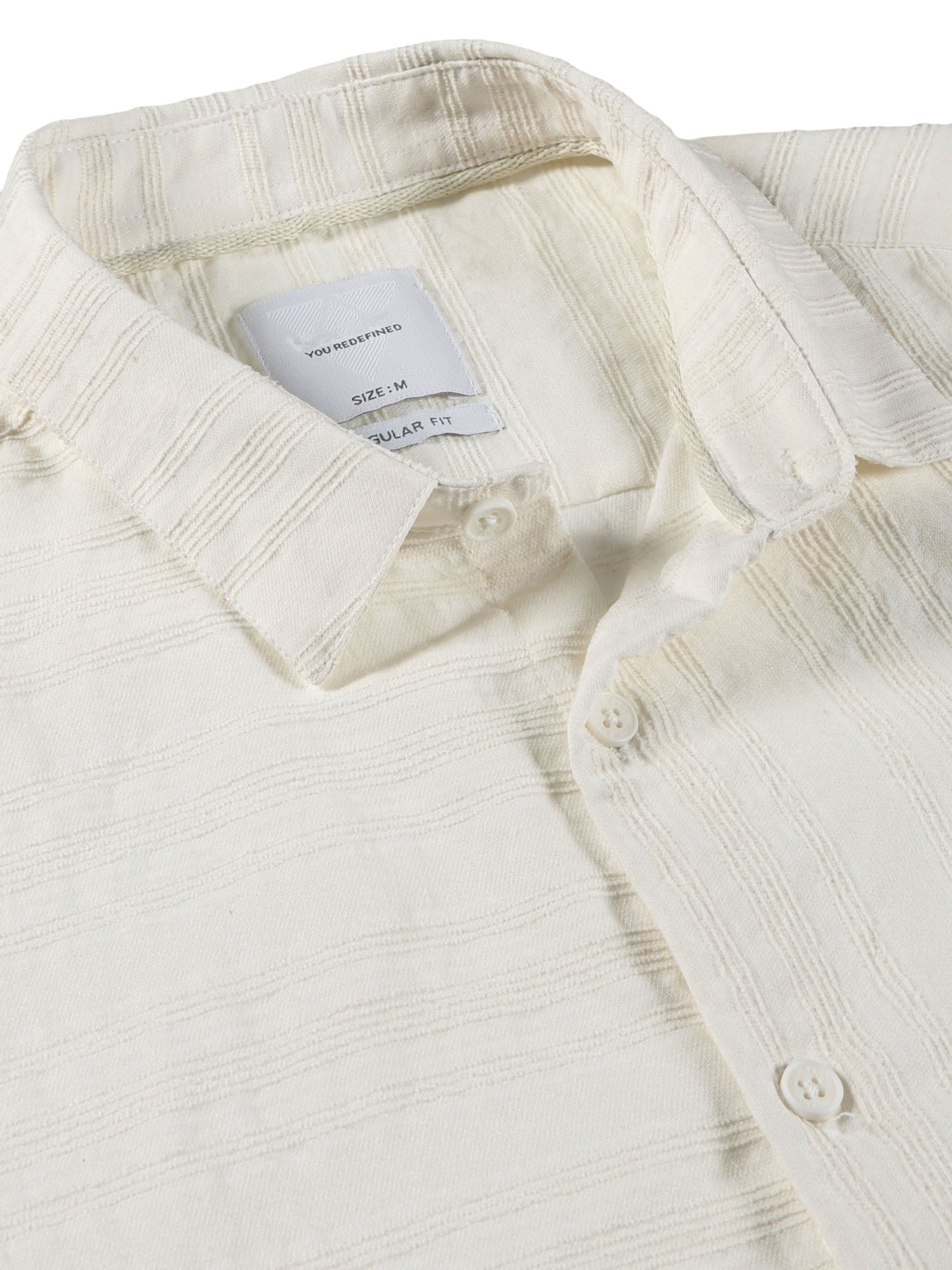 Men Regular Fit Shirt Off White