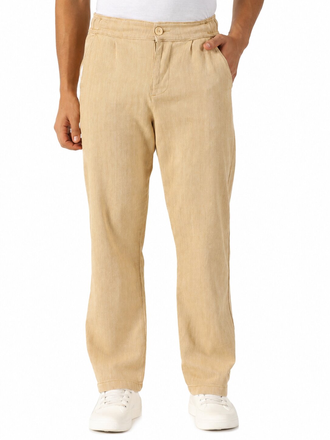 Men Pull Up Pant Non Denim Orange