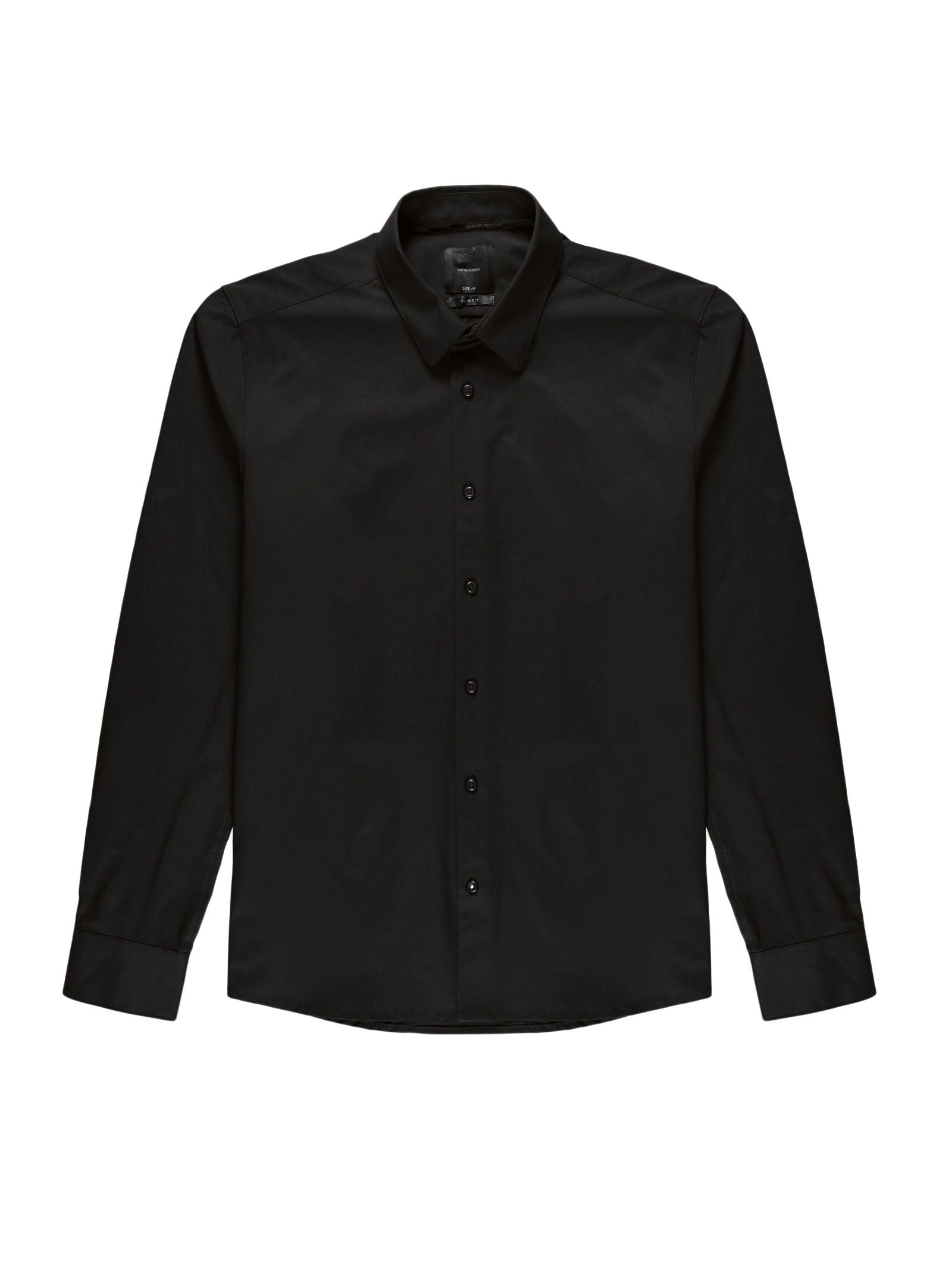Men Slim Fit Shirt Black