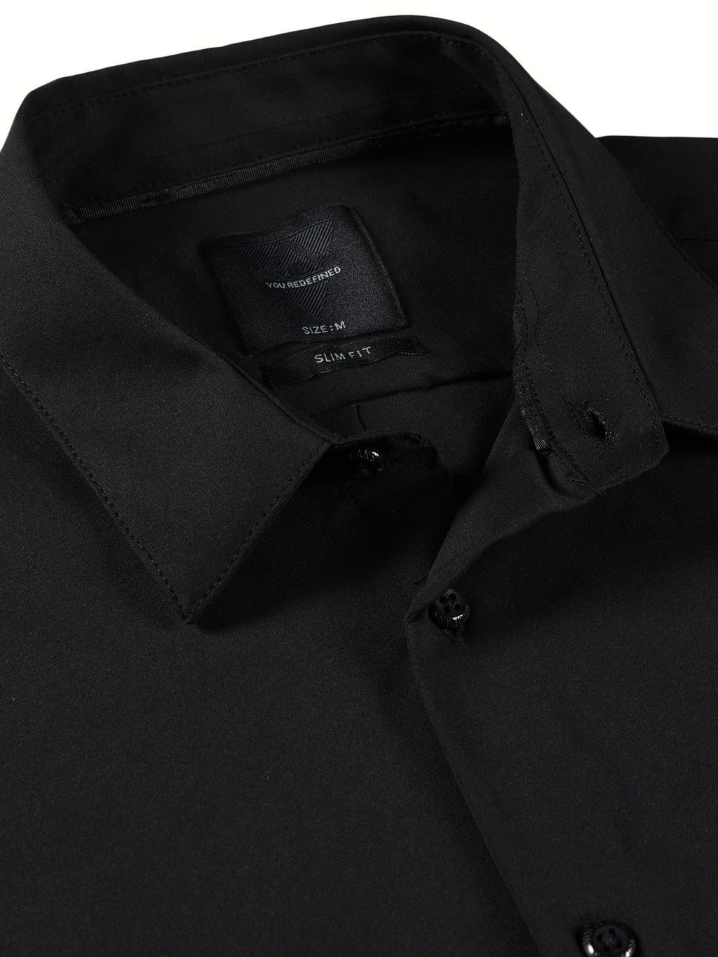 Men Slim Fit Shirt Black