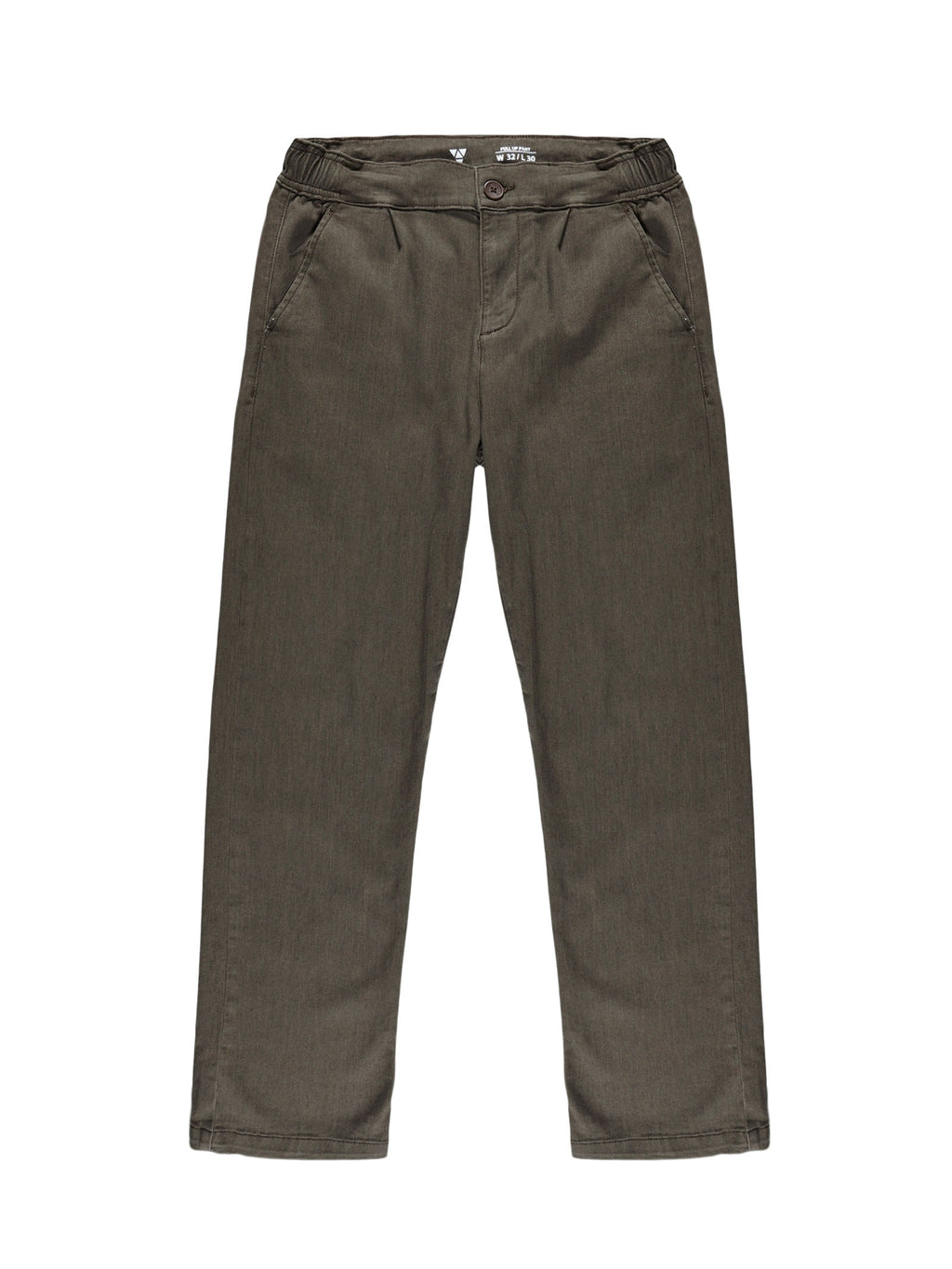 Men Pull Up Pant Jeans Brown