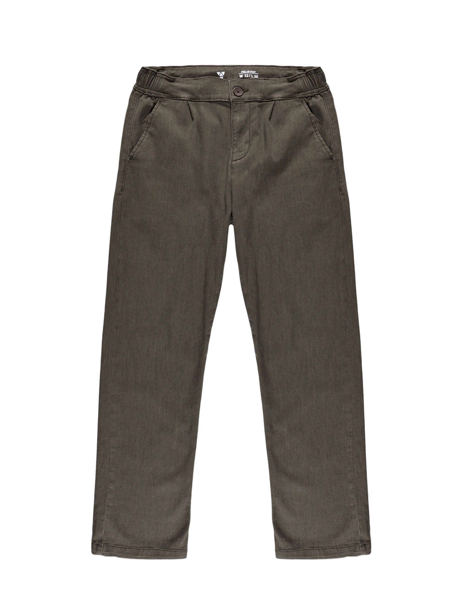 Men Pull Up Pant Jeans Brown