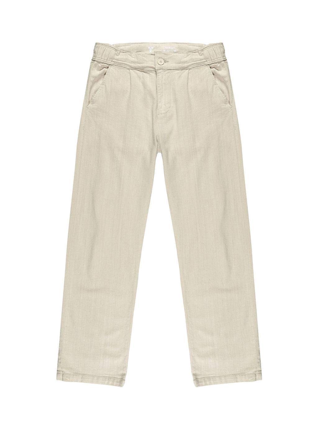 Men Pull Up Pant Non Denim Off White