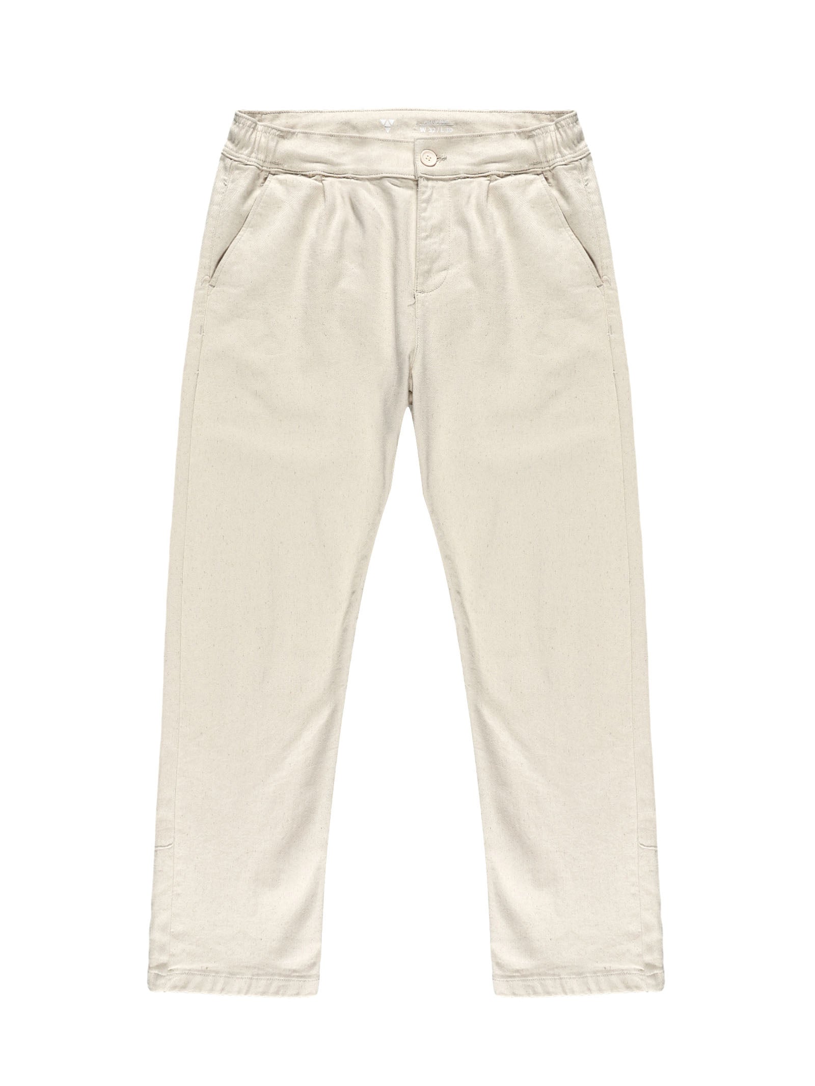 Men Pull Up Pant Non Denim Off White